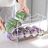 Amazon Hbhjin 缶ストッカー カンディスペンサー ビール収納ラック 10缶収納コロコロ缶ラック 缶 収納棚 卓上収納 缶 ビール コーラ 冷蔵庫 キッチン 収納 キッチンラック オンライン通販