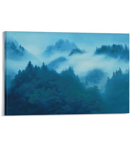 Amazon.co.jp: 東山魁夷 生前作 「 緑の渓 」 リトグラフ 版画