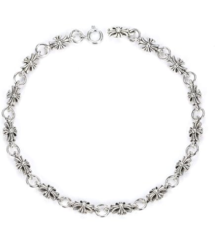 Amazon.co.jp: フローラル クロス ブレスレット シルバー 925