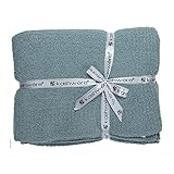 KASHWERE (カシウェア) 国内検針済スローブランケット 単色 BLANKET SOLID THROW T-30-01-52 シルバーブルー (135×183cm)