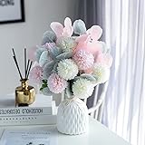 WillingYou 造花 インテリア 花瓶付き 玄関 蒲公英 花束 アートフラワー 1束入り ピンク