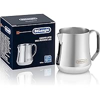 De'Longhi DLSC060 Milk Frothing Jug, 12 oz, Stainless Steel