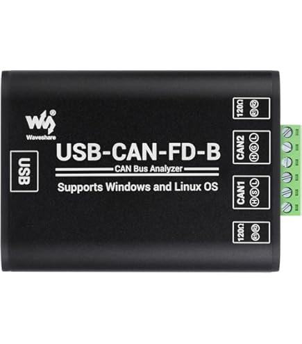 Amazon.co.jp: Waveshare 工業グレードCAN/CAN FDバスデータアナライザ