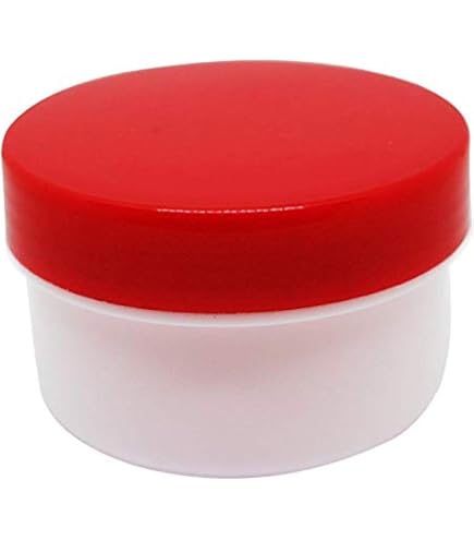 Amazon.co.jp: 金鵄製作所 深型軟膏壷 20mL 白胴・赤フタ 200個入