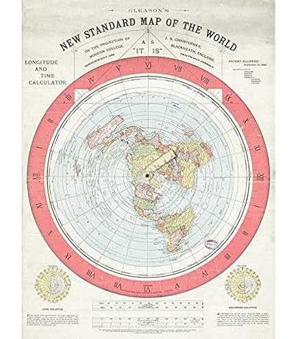Amazon.co.jp: Gleasonの新しい標準Map of the World [フラットEarth