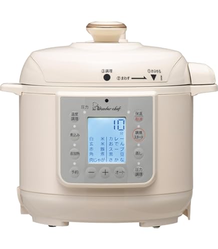 Amazon | ワンダーシェフ 家庭用マイコン電気圧力鍋 3L 【浜田陽子