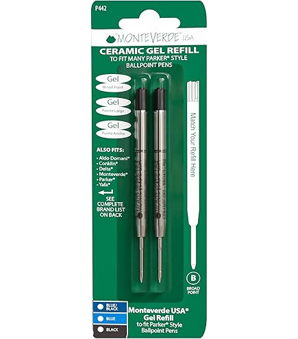 Amazon.co.jp：Monteverde Parkerスタイルボールペン替芯、ミディアム
