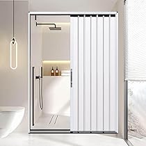 Amazon.co.jp: 折叠门 鍵付きアコーディオンドア - 二つ折り