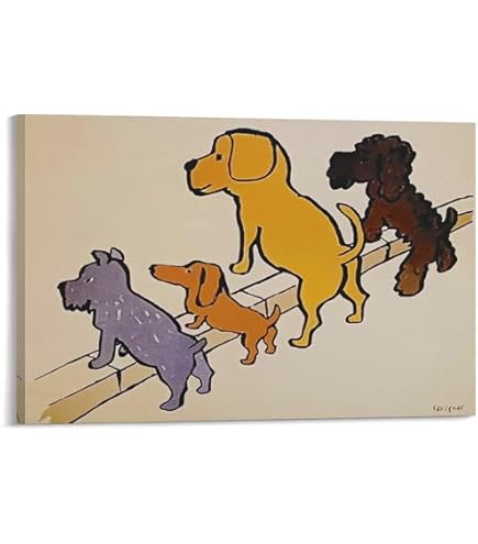Amazon.co.jp: レイモン・サヴィニャック 4匹の犬 アート