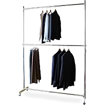 Amazon｜業務用ハンガーラック ストロンガー 2段タイプ 幅156㎝ 耐