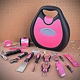 WAYCOM 女性むけのかわいいピンクの工具セット 女子のためのオシャレでかわいいDIYツールキット ドライバー付　77点セット工具オシャレなケース付