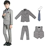 [WEEN CHARM] 男の子 スーツ キッズ フォーマル 子供 ボーイズ フォーマルスーツ ストライプ セットアップ 5ピース 長袖 紳士服 発表会 入学式 卒業式 七五三