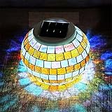 SOLMORE ガーデンライト LED ガラスランプ ソーラー充電式 ガラス製 ソーラーライト イルミネーション 2V 庭 ベランダ 玄関 テーブル ガーデン パーティー 装飾用