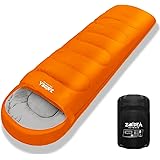 ZAIDEA 寝袋 シュラフ 人工ダウン 210T 封筒型 春 秋 冬 コンパクト キャンプ ダウン 最低使用温度-10℃