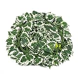Kicode 2パック6.56FT人工アイビー＆シルクフェイクアイビーは、結婚式のパーティーガーデンの壁の装飾のためのブドウの葉をぶら下がって葉を残す