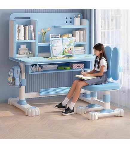 Amazon.co.jp: HXNXSY 学習机 学習デスク 勉強机セット 木製 幅80cm