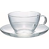 HARIO(ハリオ) 耐熱 ティーカップ&ソーサー 230ml ティーカップ 電子レンジ・食洗器OK 日本製 TCSN-1T