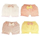 JIEYA 4パックの赤ちゃんの女の子の下着幼児のパンティーのブルマのショーツ - 色の盛り合わせ (120cm（4～5歳）, 4-PACK:Bow)