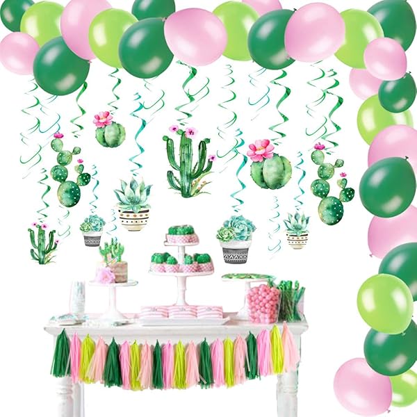 Cactus Party Decorations Set Cactus Hanging Ceiling Swirls Paper Tassel Garland Summer Fiesta Party Kids Birthday Party Supplies Sunbeauty Amazon Sg Toys