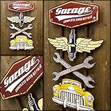 エンボス加工 アメリカンスタイルウォールデコ Garage 【TT51260 Garage 】