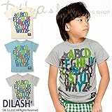 (ディラッシュ) DILASH初夏'16 アルファベットモチーフ半袖Ｔシャツ 130 シルバー