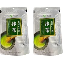 Amazon | 森半 おけいこ用抹茶 70g 2個セット | オリジナルシール付き