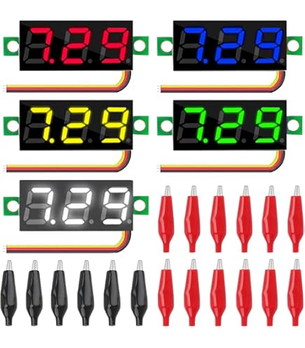 ソーター デジタル表示 Amazon | KESOTO 4個 デジタル電圧計 電圧テスター 0.28インチ 3