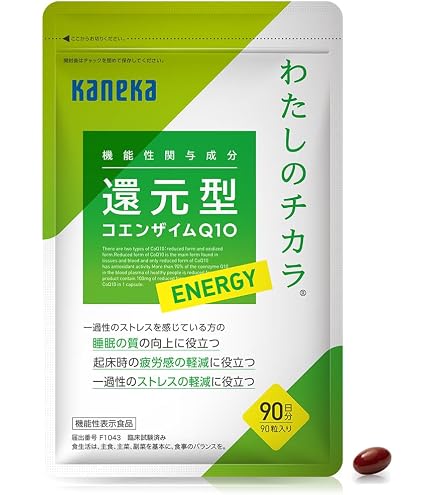 やま還元型コエンザイムQ10エナジー30粒入り10袋 わたしのチカラ ENERGY 還元型コエンザイムQ10 睡眠サプリメント30粒