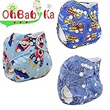 Ohbabyka3点セット フリーサイズ おむつカバー サイズ調整可 布おむつカバー 布オムツカバー 男の子用 ベビー服 赤ちゃん キッズ 服 ベビー 女の子 70 80 90 可愛いおむつカバーでH