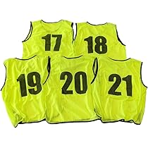 Amazon.co.jp: [Fungoal] ビブス ゼッケン 17-21番 5枚セット