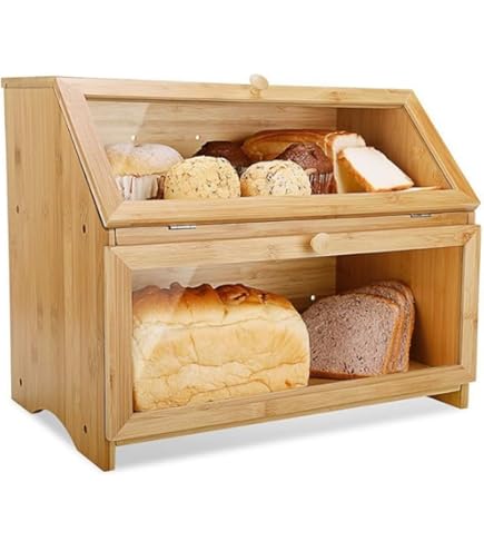 Amazon.co.jp: ブレッドケース 木製 SGS-310NA 天然木 パン