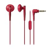 audio-technica スマートフォン用 ダイナミックセミオープン型イヤホン（レッド）audio-technica ATH-C200IS-RD