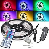 Magic BEAM 5M 16.4 Ft WATERPROOF LED Strip Lighting Full Kit 5050 RGB 150 LED Flexible Color Changin