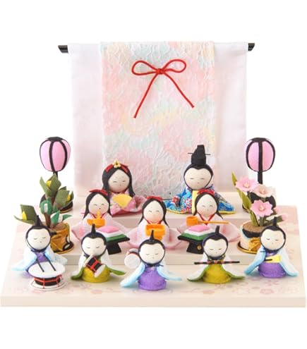 Amazon | (Smileまーけっと) 雛人形 コンパクト ちりめん 楽しい