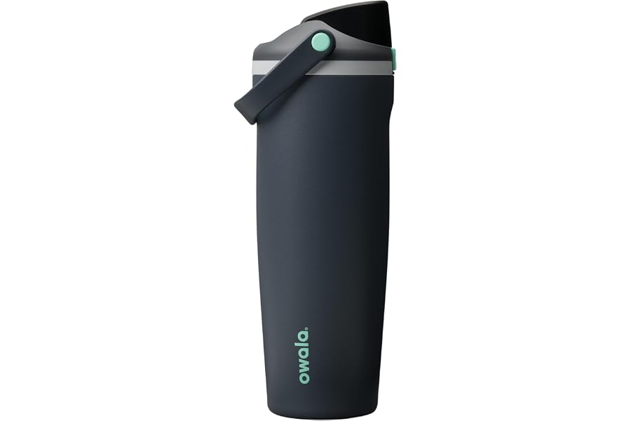 Owala FreeSip Sway Insulated Water Bottle - 887ml (30oz) Foggy Tide | Reusable, Leak Proof, BPA Free | Double Walled Stainles
