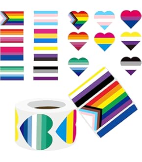 Whaline 60 Stück LGBT Flaggen Set - Regenbogen & Diverse Pride Flaggen Für Partys & Events