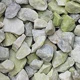 天然石 砕石砂利 3-4cm 30kg グラスグリーン (ガーデニングに最適 緑色砂利）