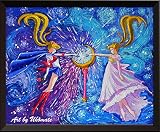 uhomate Pretty Soldier Sailor Moon壁装飾Vincent van Gogh starry nightポスターホームキャンバス壁アート印刷記念ギフトベビーギフト子供部屋装