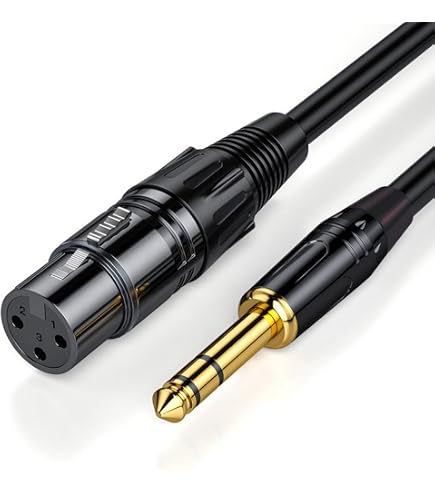 Amazon.co.jp: XLRメス-6.35mm TRS 変換ケーブル 1/4インチTRS 6.35mm