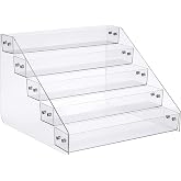 Kihor Tiered Spice Rack Acrylic, Spice Rack Shelf Seasoning Organizer for Countertop, Cabinet, Pantry, Kitchen Storage - 5 Ti