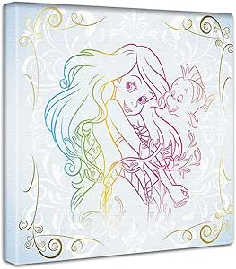 Amazon Co Jp ディズニー プリンセス アートパネル 30cm 30cm 日本製 ポスター おしゃれ インテリア 模様替え リビング 内装 リトルマーメイド アリエル フランダー ファブリックパネル Dsn 0266 ホーム キッチン