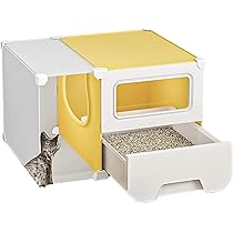 Amazon | 猫トイレ 大きめ 引き出し式 猫砂飛び散り防止 密閉式