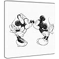 ディズニー ミッキーマウス アートパネル 30cm × 30cm 日本製 ポスター おしゃれ インテリア 模様替え リビング 内装 ミニーマウス スケッチ モノクロ ファブリックパネル dsn-0152