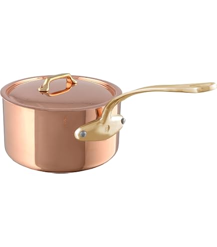 Amazon | Mauviel 9 cm M'Minis Copper Saucepan and Lid with Bronze