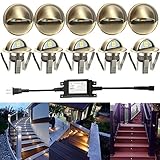 足元ライト FVTLED 階段ライト DC12V IP65 0.4Wクラシック 良い雰囲気 超高輝度 ナイトライト 室内照明 玄関 階段 廊下 高品質な亜鉛合金製 CE RoHS認証 (ウォームホワイ