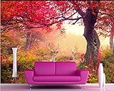 bzdhwwhモダンアート壁画Maple Deerフォト壁紙3dリビングルーム寝室テレビ壁壁紙壁3 DのPapelデParede 6949265094529