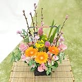 ほんまもん屋 菜の花 桃 麦 チューリップ アルストロメリア コデマリ スイートピー 桃の節句 ひなまつり フラワーアレンジ