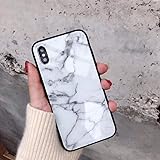 iPhone X/iPhone XS用強化ガラス携帯ケースiPhone XS Max保護カバー落下防止用マーブルパターン