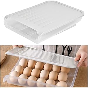 TIMESETL エッグホルダー 卵ケース 冷蔵庫 収納 18個収納可能 たまごケース 卵入れ 引き出し