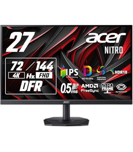 Amazon.co.jp: Acer 27インチ 可変リフレッシュレート 1ms 320Hz(FHD